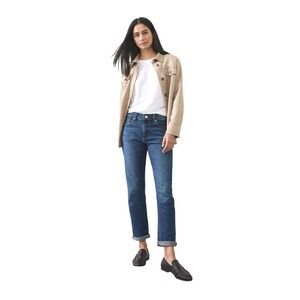 Banana Republic Girlfriend Jean Relaxed Fit‎ Midrise Denim Blue Women's Size 4